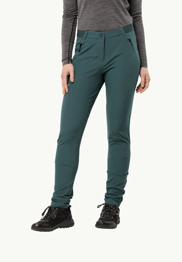 GEIGELSTEIN SLIM PANTS W - green softshell trousers Women\'s - JACK hiking 44 sea – WOLFSKIN