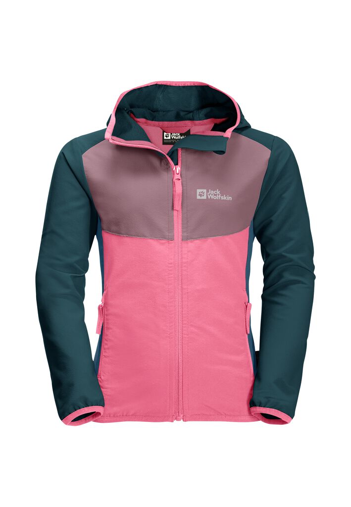 TURBULENCE G - pink lemonade - 104 JACK softshell – Girls\' WOLFSKIN jacket
